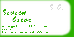 vivien ostor business card